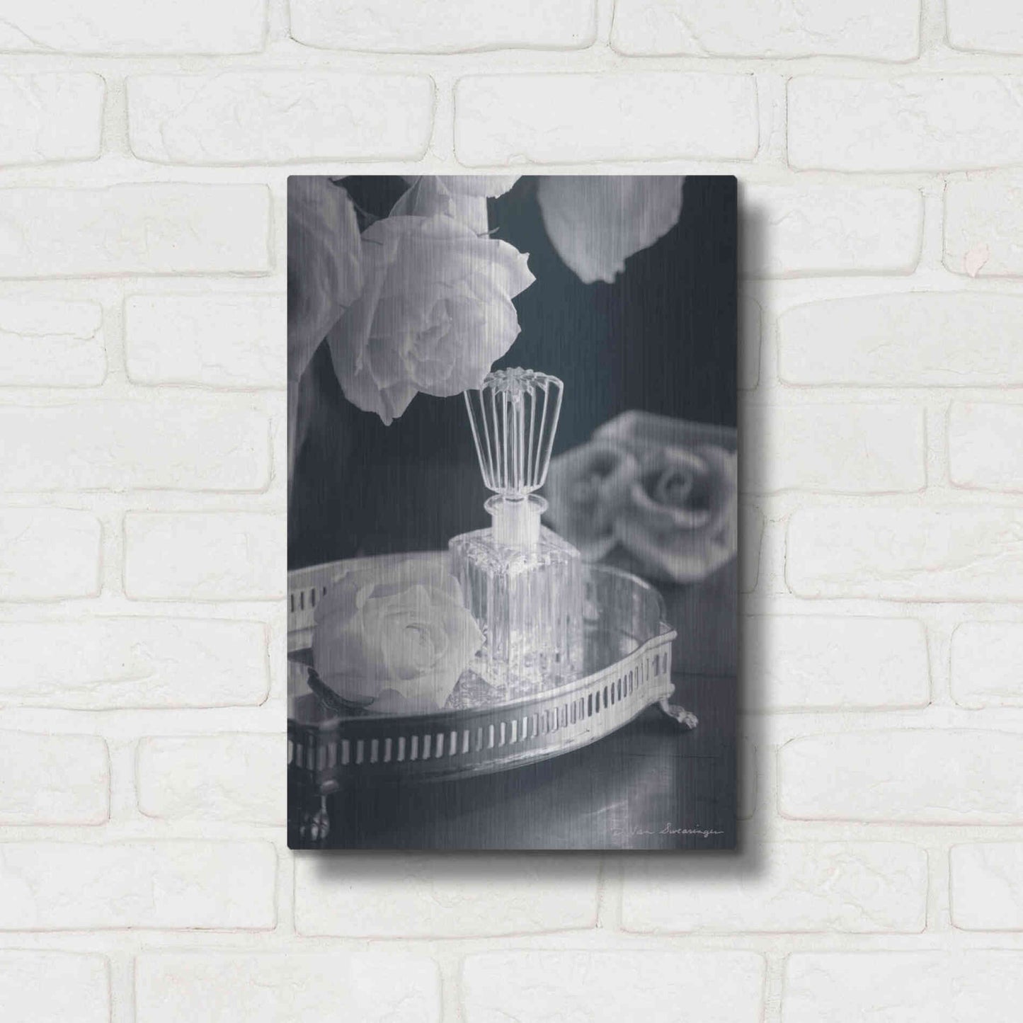 Luxe Metal Art 'Vintage Vanity I' by Debra Van Swearingen, Metal Wall Art,12x16