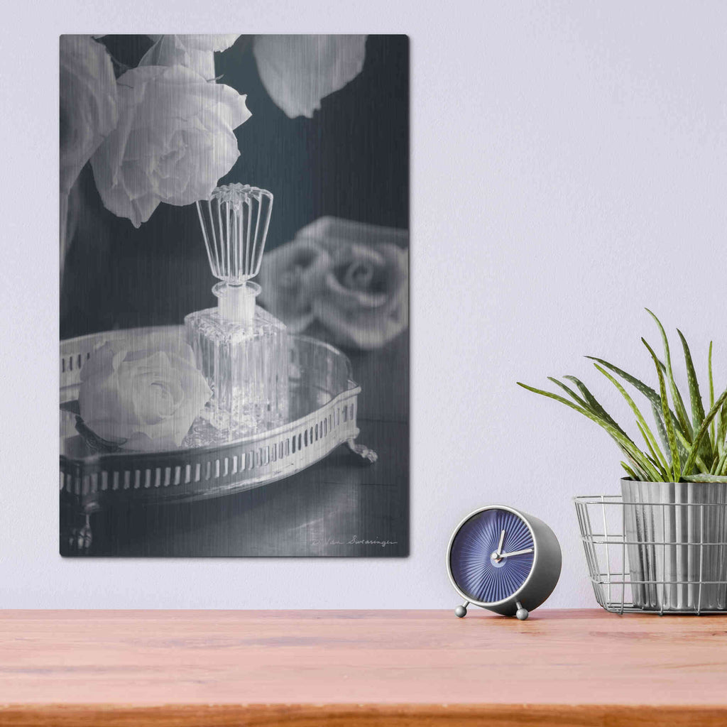 Luxe Metal Art 'Vintage Vanity I' by Debra Van Swearingen, Metal Wall Art,12x16