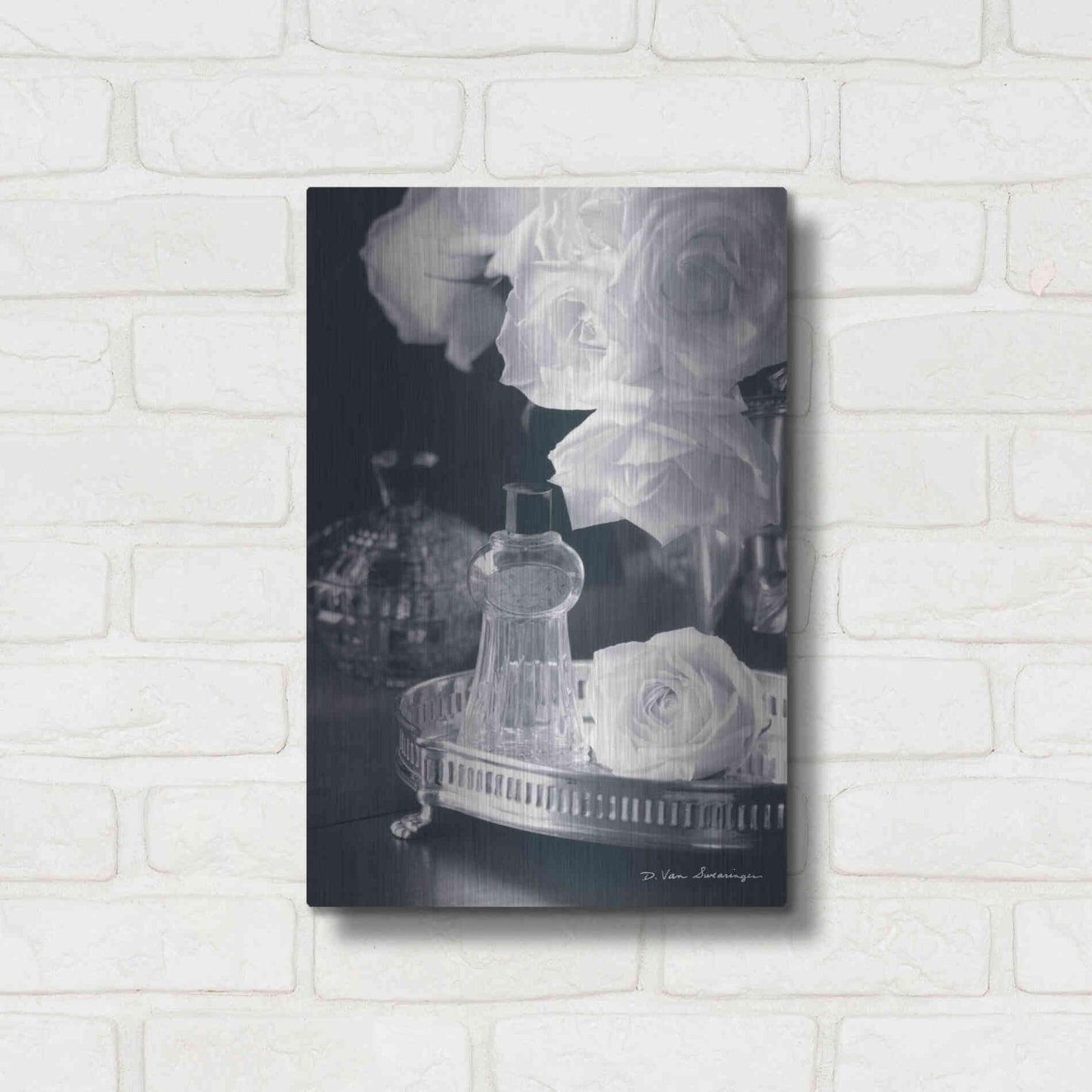 Luxe Metal Art 'Vintage Vanity II' by Debra Van Swearingen, Metal Wall Art,12x16