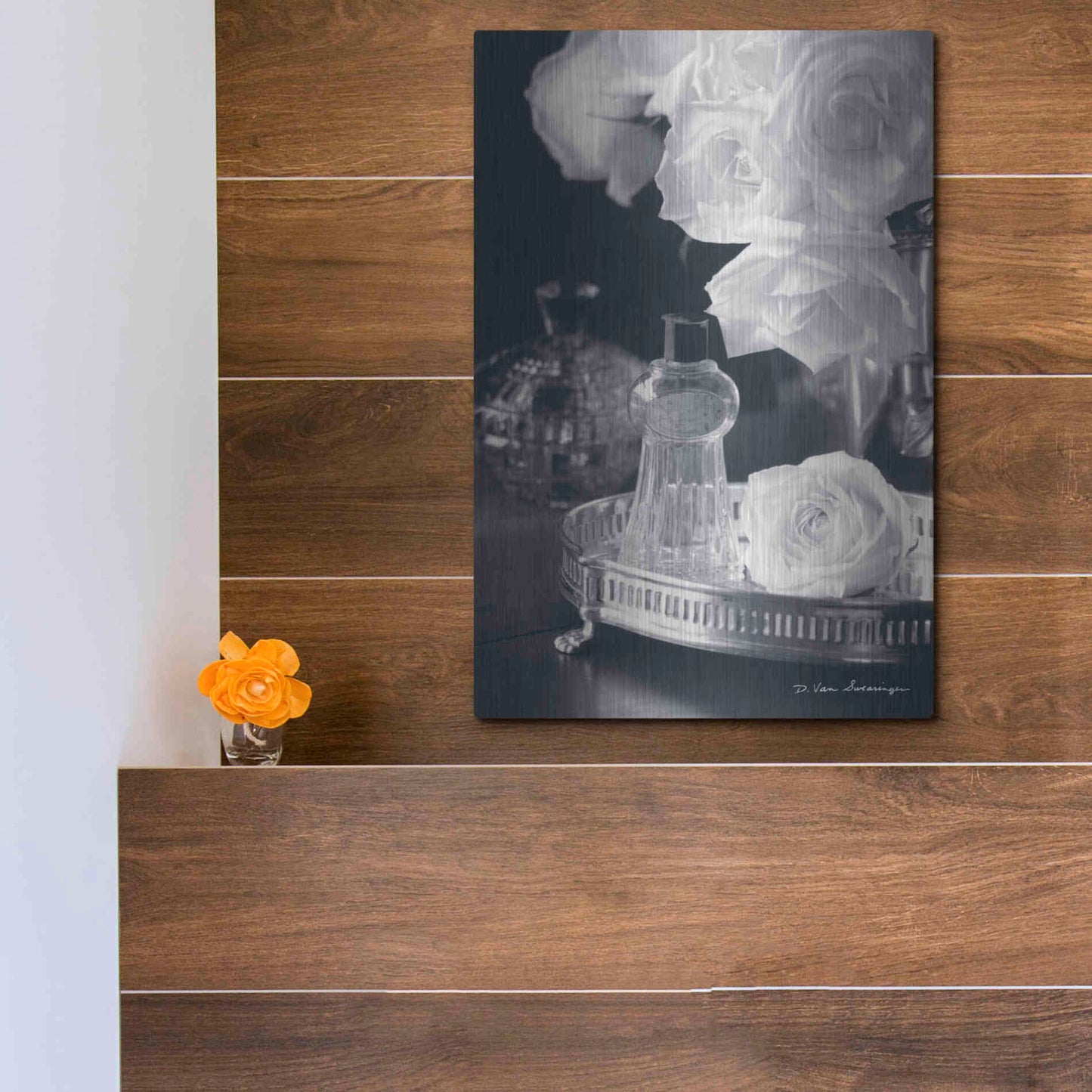 Luxe Metal Art 'Vintage Vanity II' by Debra Van Swearingen, Metal Wall Art,12x16