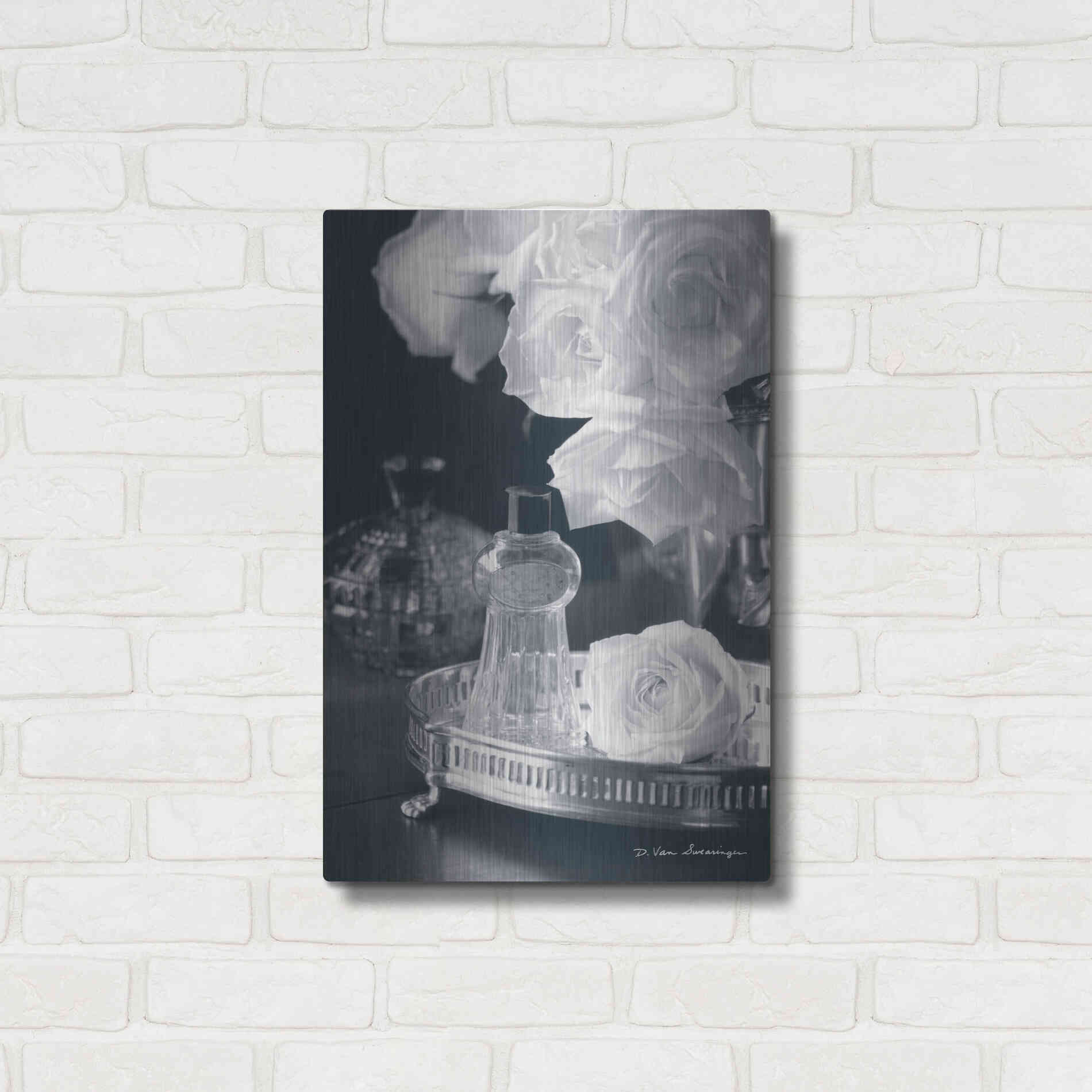 Luxe Metal Art 'Vintage Vanity II' by Debra Van Swearingen, Metal Wall Art,16x24