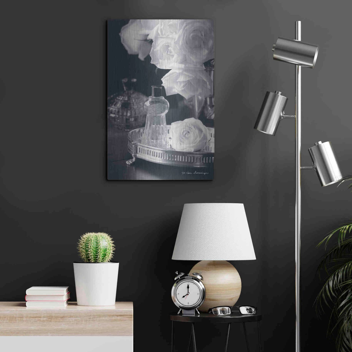 Luxe Metal Art 'Vintage Vanity II' by Debra Van Swearingen, Metal Wall Art,16x24