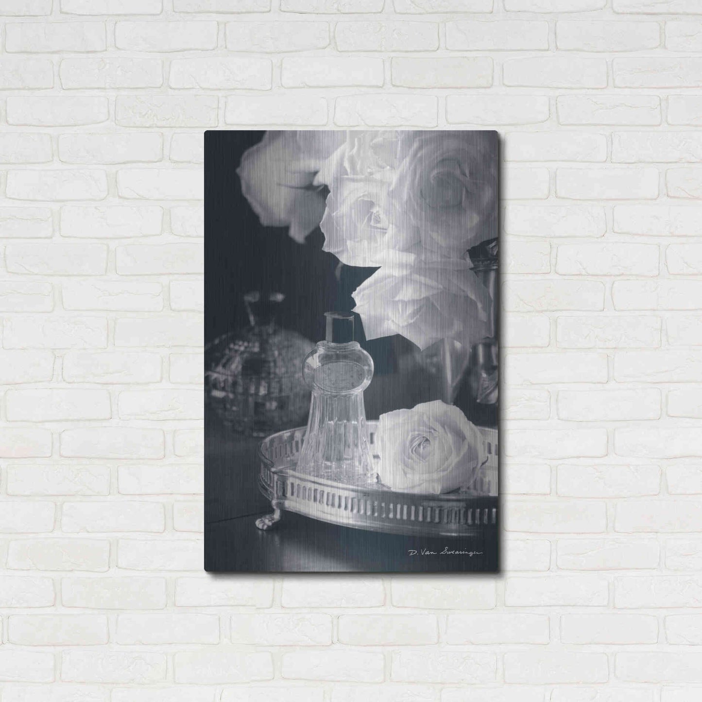 Luxe Metal Art 'Vintage Vanity II' by Debra Van Swearingen, Metal Wall Art,24x36