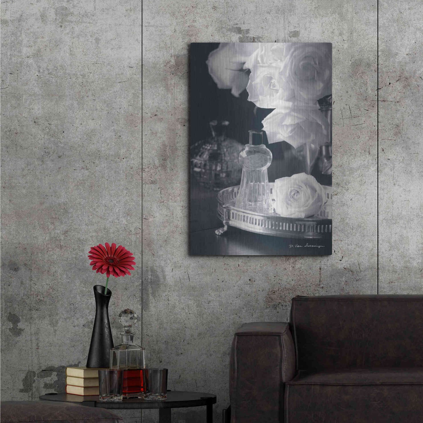 Luxe Metal Art 'Vintage Vanity II' by Debra Van Swearingen, Metal Wall Art,24x36