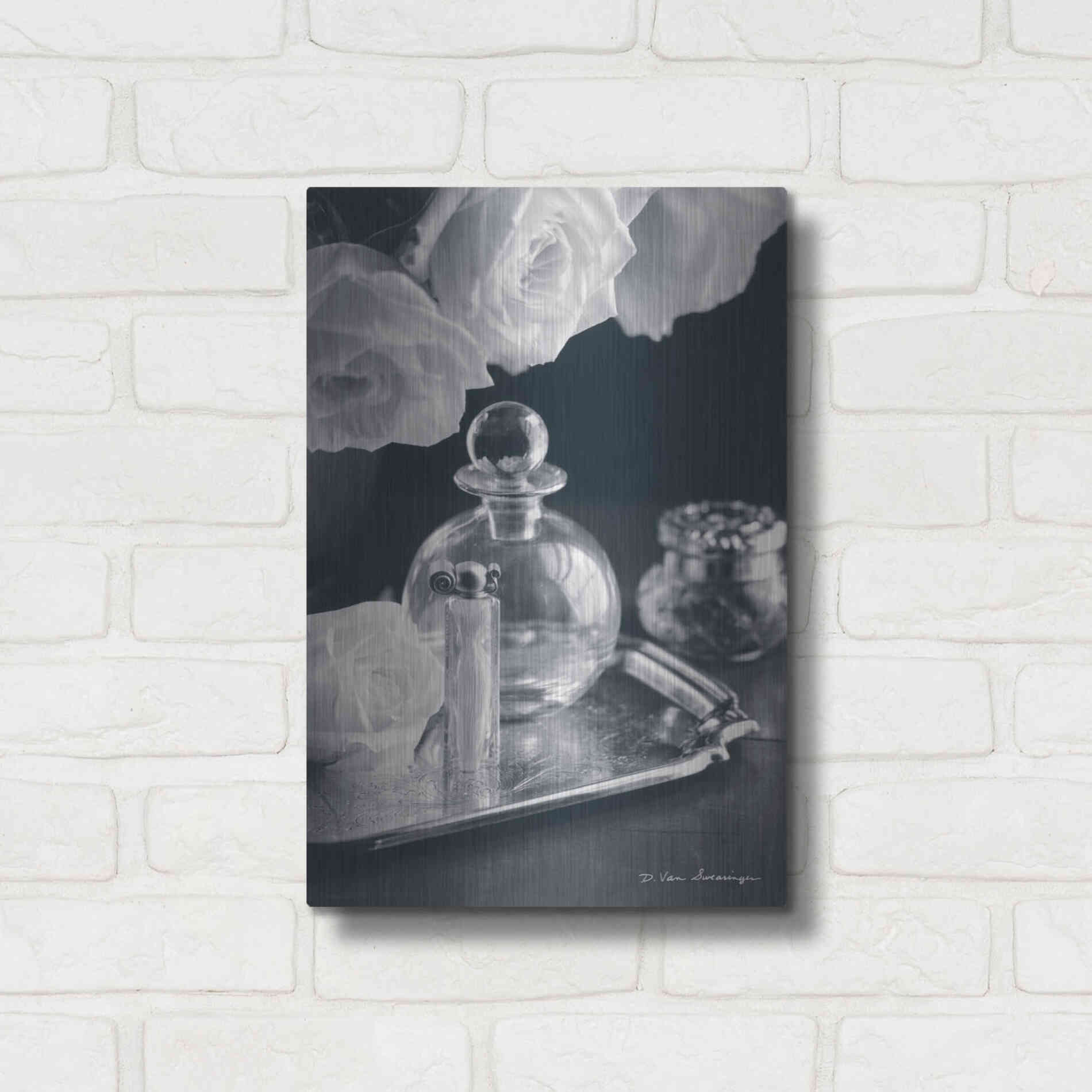 Luxe Metal Art 'Vintage Vanity III' by Debra Van Swearingen, Metal Wall Art,12x16