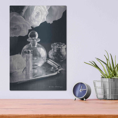 Luxe Metal Art 'Vintage Vanity III' by Debra Van Swearingen, Metal Wall Art,12x16