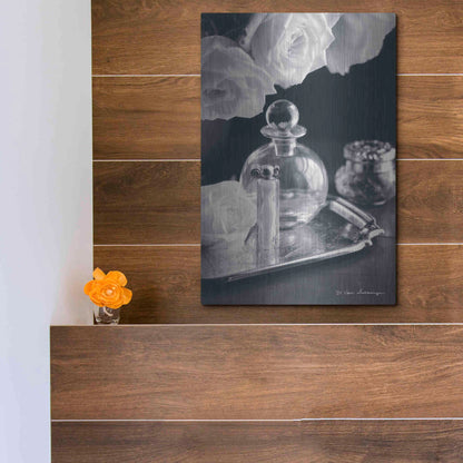 Luxe Metal Art 'Vintage Vanity III' by Debra Van Swearingen, Metal Wall Art,12x16