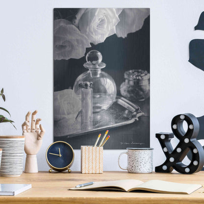 Luxe Metal Art 'Vintage Vanity III' by Debra Van Swearingen, Metal Wall Art,12x16