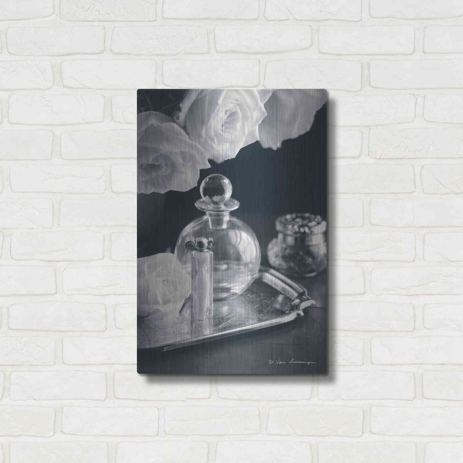 Luxe Metal Art 'Vintage Vanity III' by Debra Van Swearingen, Metal Wall Art,16x24