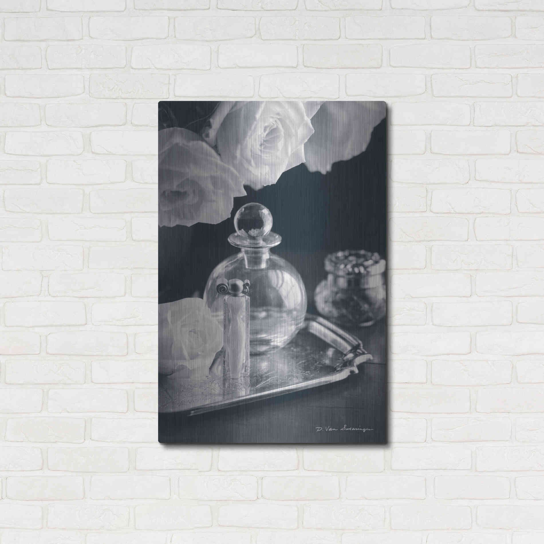 Luxe Metal Art 'Vintage Vanity III' by Debra Van Swearingen, Metal Wall Art,24x36