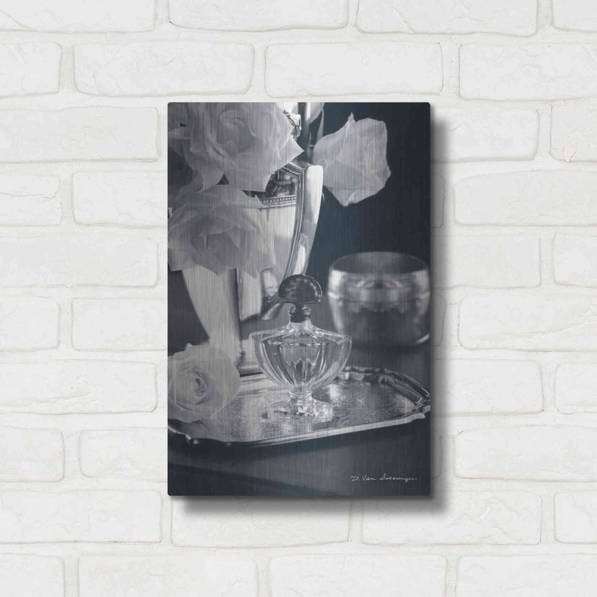 Luxe Metal Art 'Vintage Vanity IV' by Debra Van Swearingen, Metal Wall Art,12x16