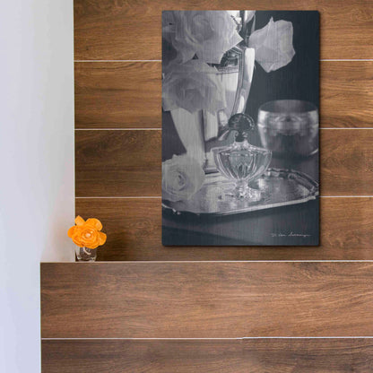 Luxe Metal Art 'Vintage Vanity IV' by Debra Van Swearingen, Metal Wall Art,12x16