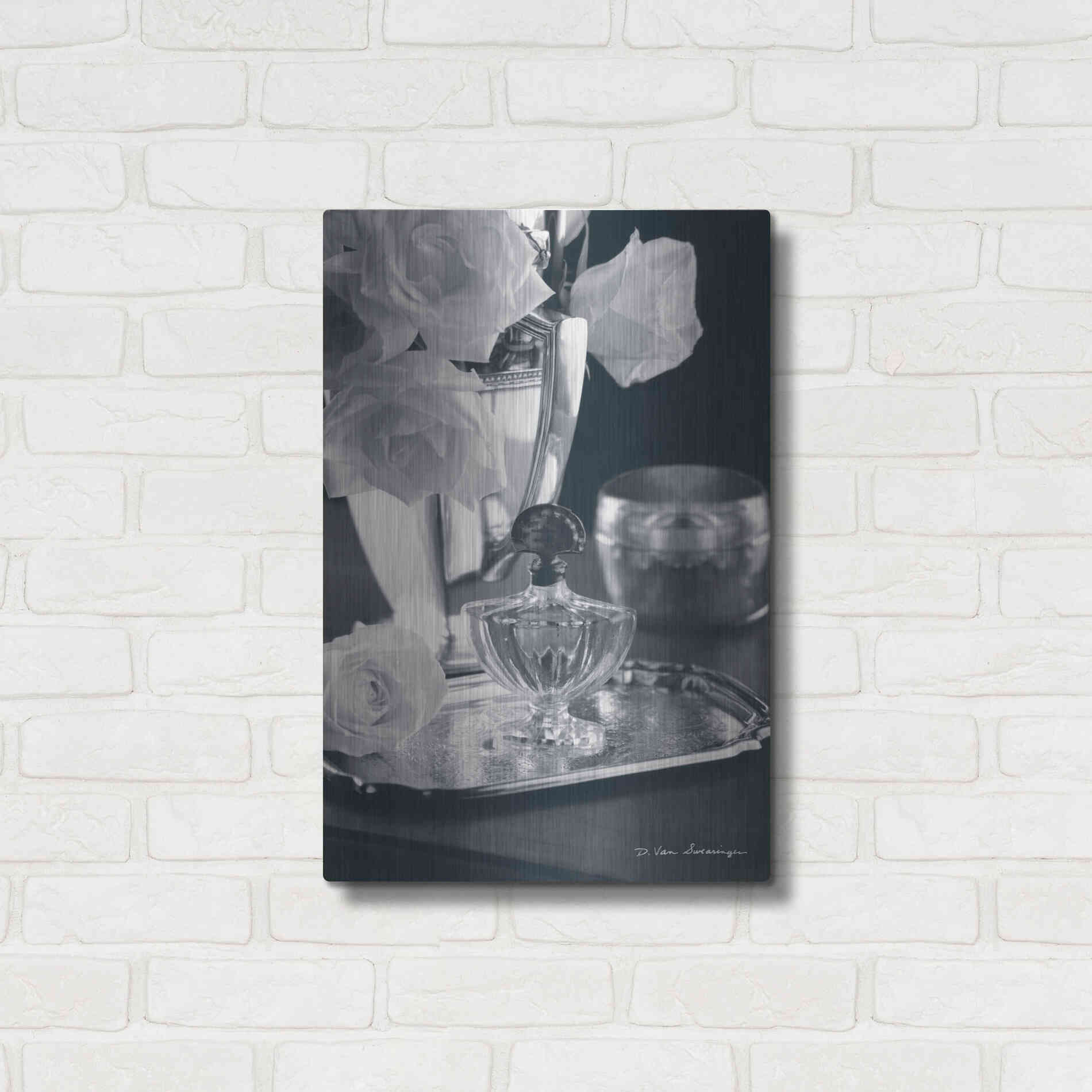 Luxe Metal Art 'Vintage Vanity IV' by Debra Van Swearingen, Metal Wall Art,16x24