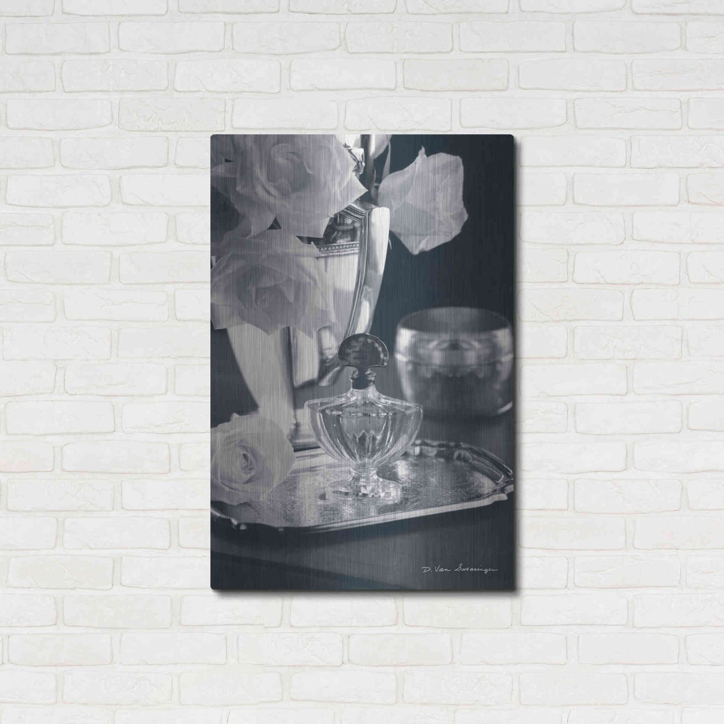 Luxe Metal Art 'Vintage Vanity IV' by Debra Van Swearingen, Metal Wall Art,24x36