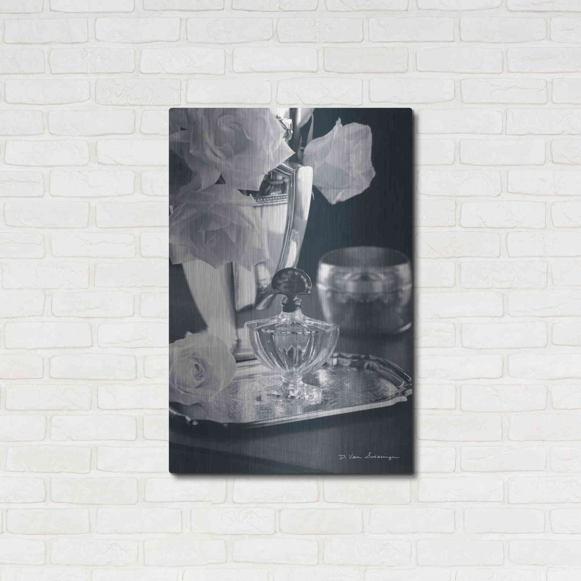 Luxe Metal Art 'Vintage Vanity IV' by Debra Van Swearingen, Metal Wall Art,24x36