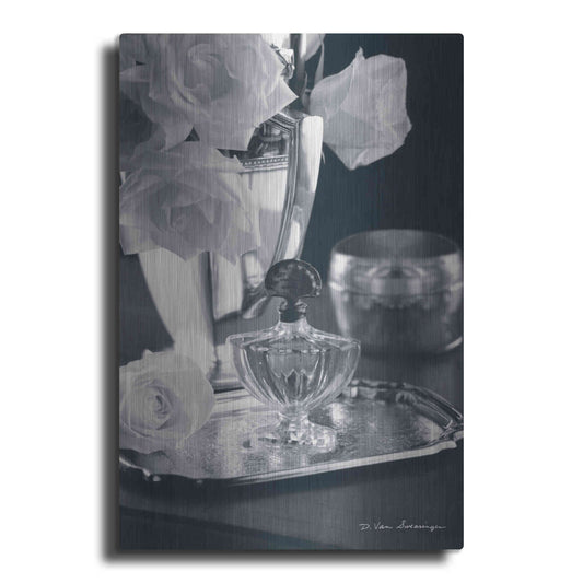 Luxe Metal Art 'Vintage Vanity IV' by Debra Van Swearingen, Metal Wall Art