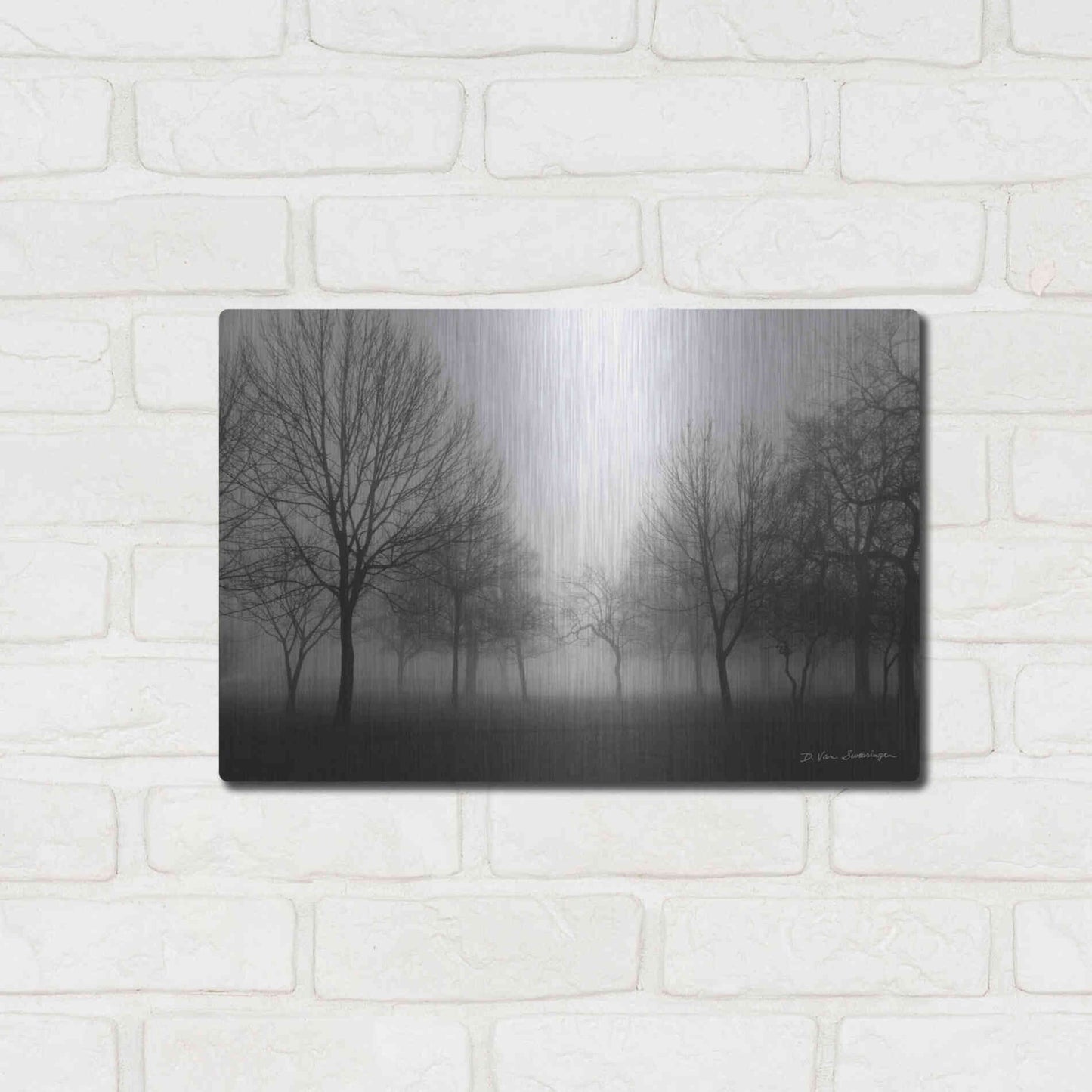 Luxe Metal Art 'Morning Mist' by Debra Van Swearingen, Metal Wall Art,16x12