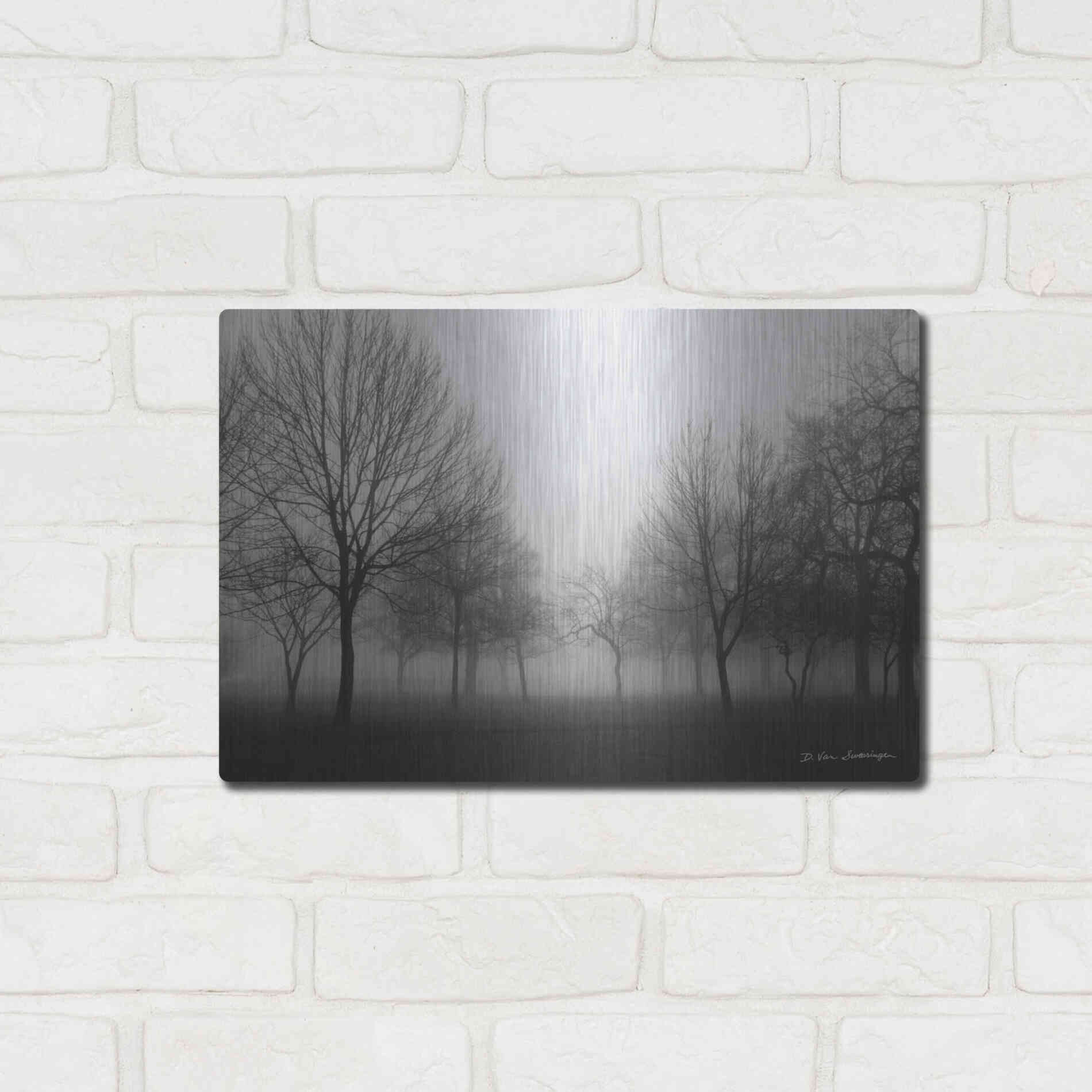 Luxe Metal Art 'Morning Mist' by Debra Van Swearingen, Metal Wall Art,16x12