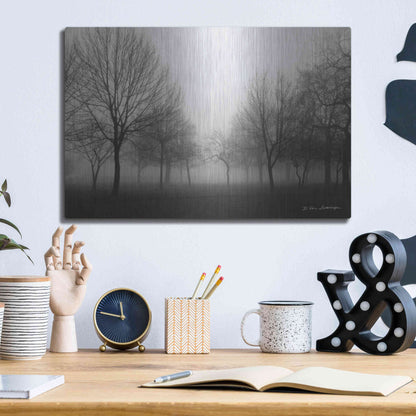 Luxe Metal Art 'Morning Mist' by Debra Van Swearingen, Metal Wall Art,16x12