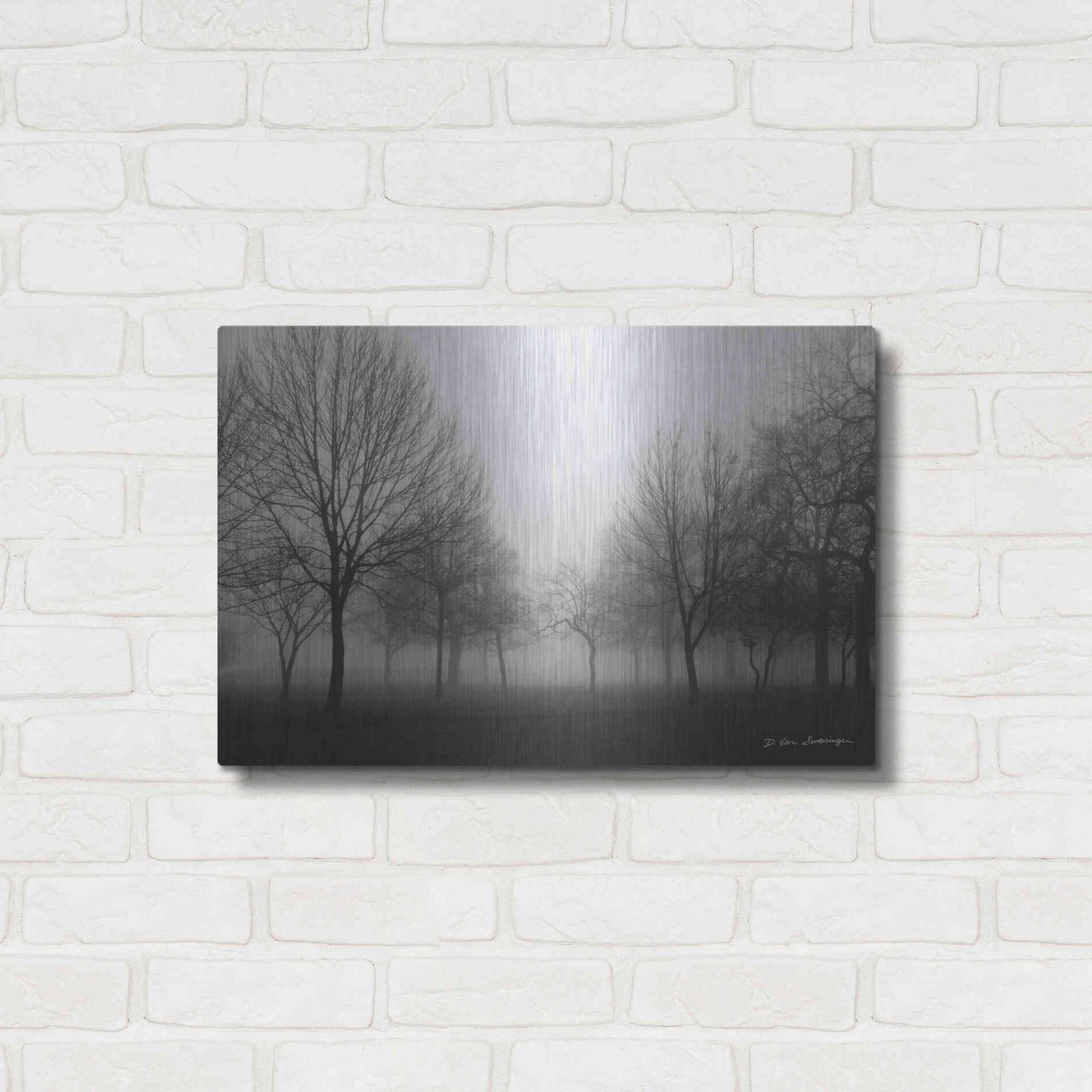 Luxe Metal Art 'Morning Mist' by Debra Van Swearingen, Metal Wall Art,24x16
