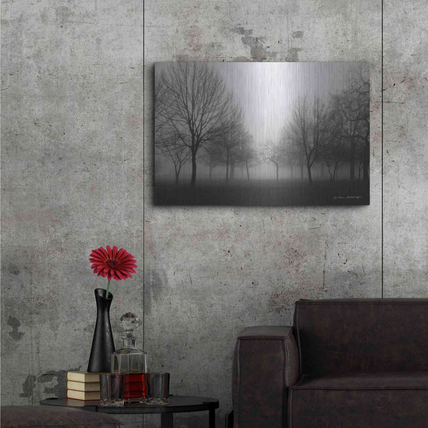 Luxe Metal Art 'Morning Mist' by Debra Van Swearingen, Metal Wall Art,36x24