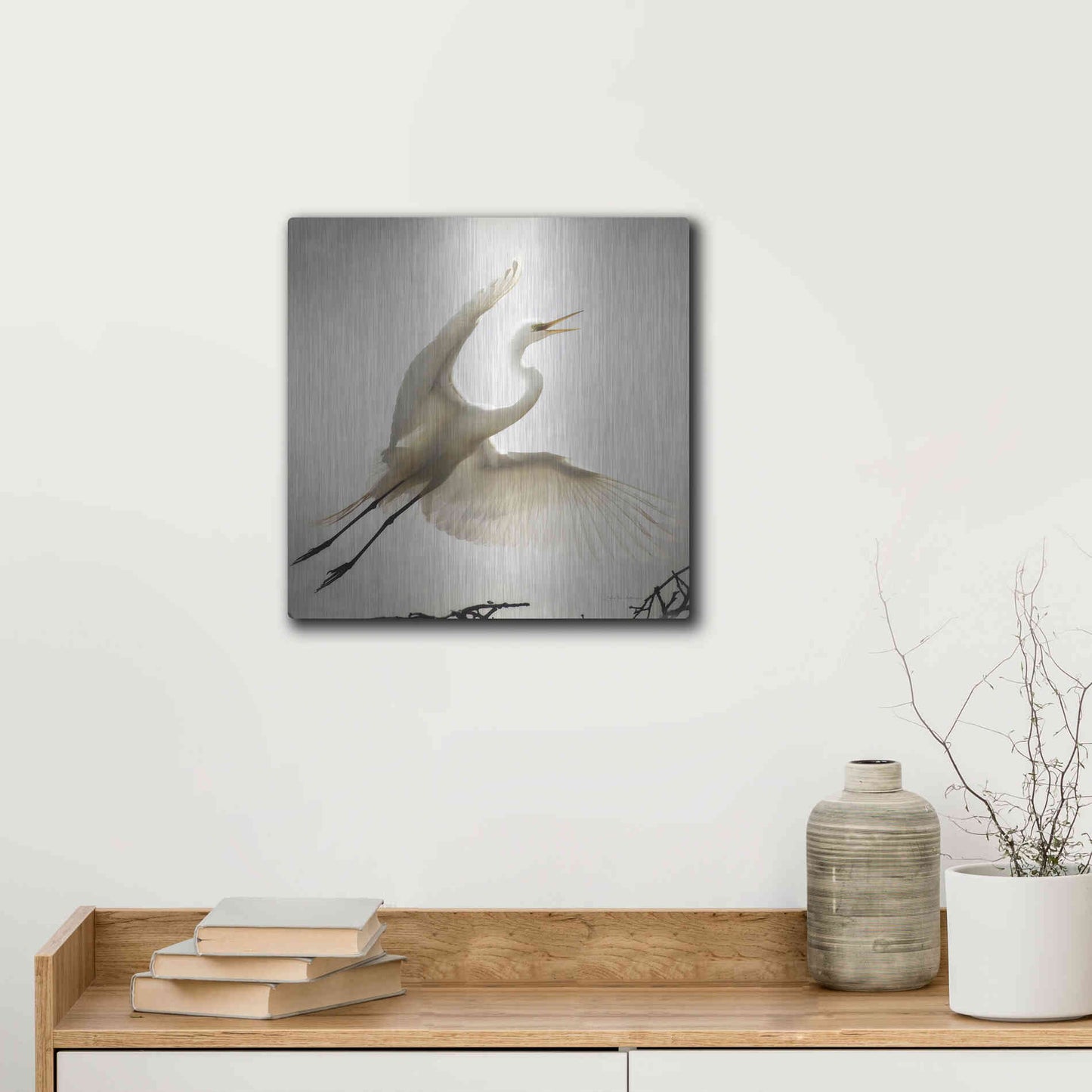 Luxe Metal Art 'Emergence' by Debra Van Swearingen, Metal Wall Art,12x12