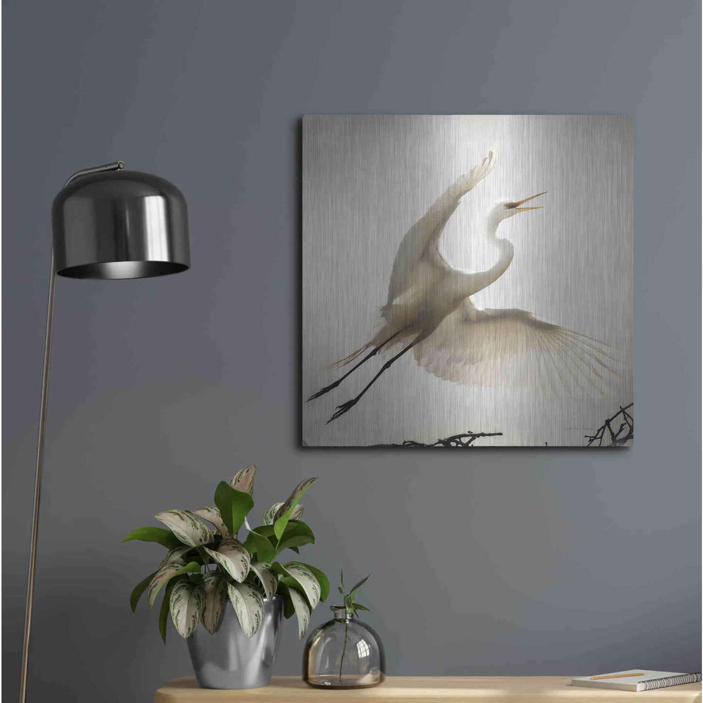 Luxe Metal Art 'Emergence' by Debra Van Swearingen, Metal Wall Art,24x24