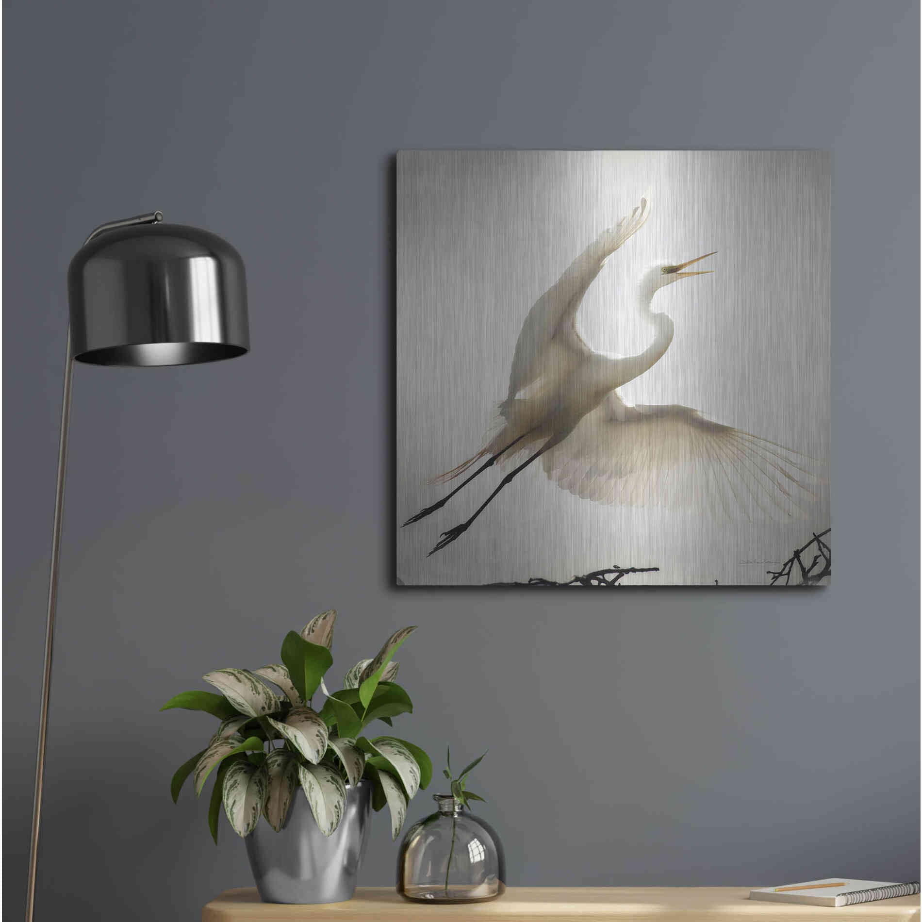 Luxe Metal Art 'Emergence' by Debra Van Swearingen, Metal Wall Art,24x24