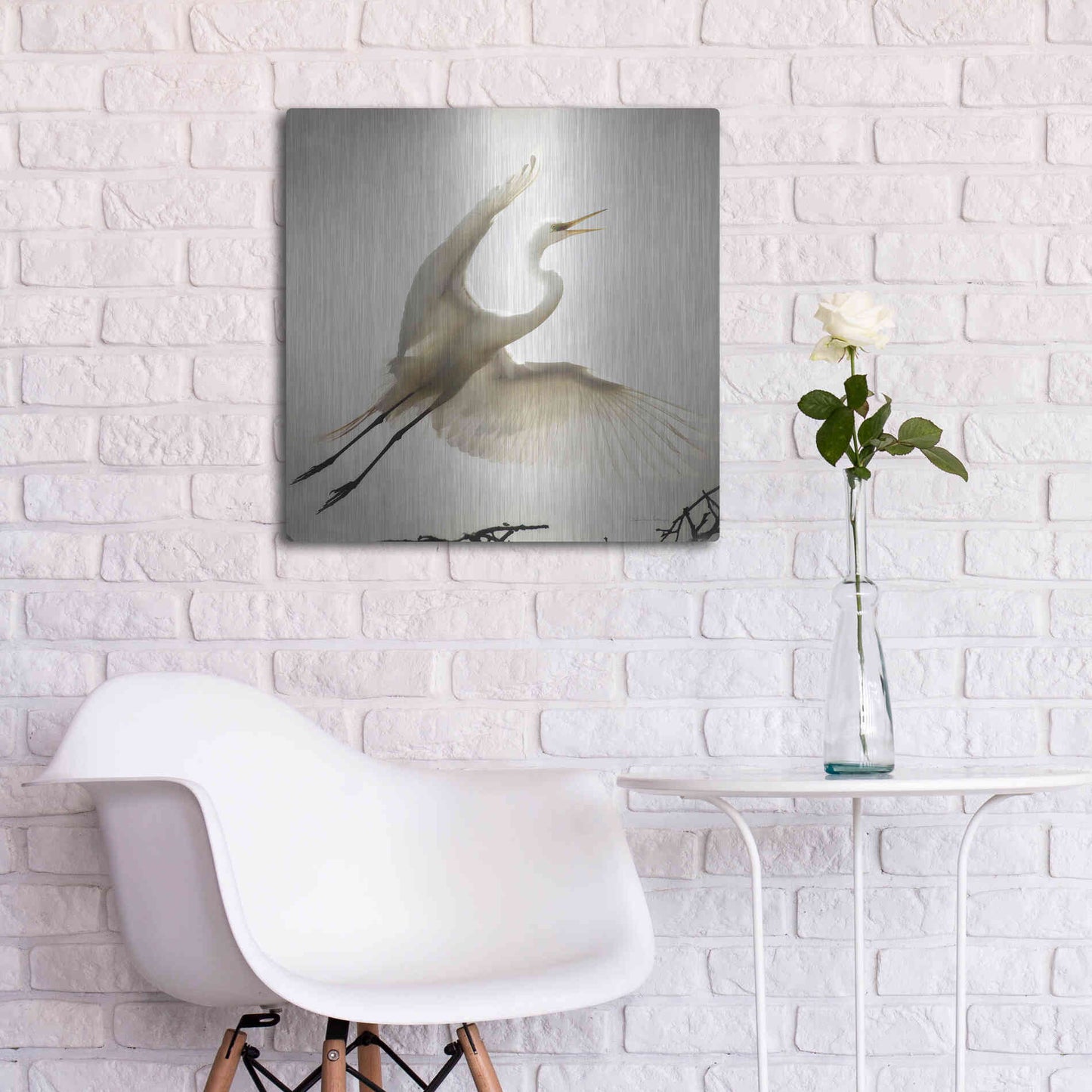 Luxe Metal Art 'Emergence' by Debra Van Swearingen, Metal Wall Art,24x24