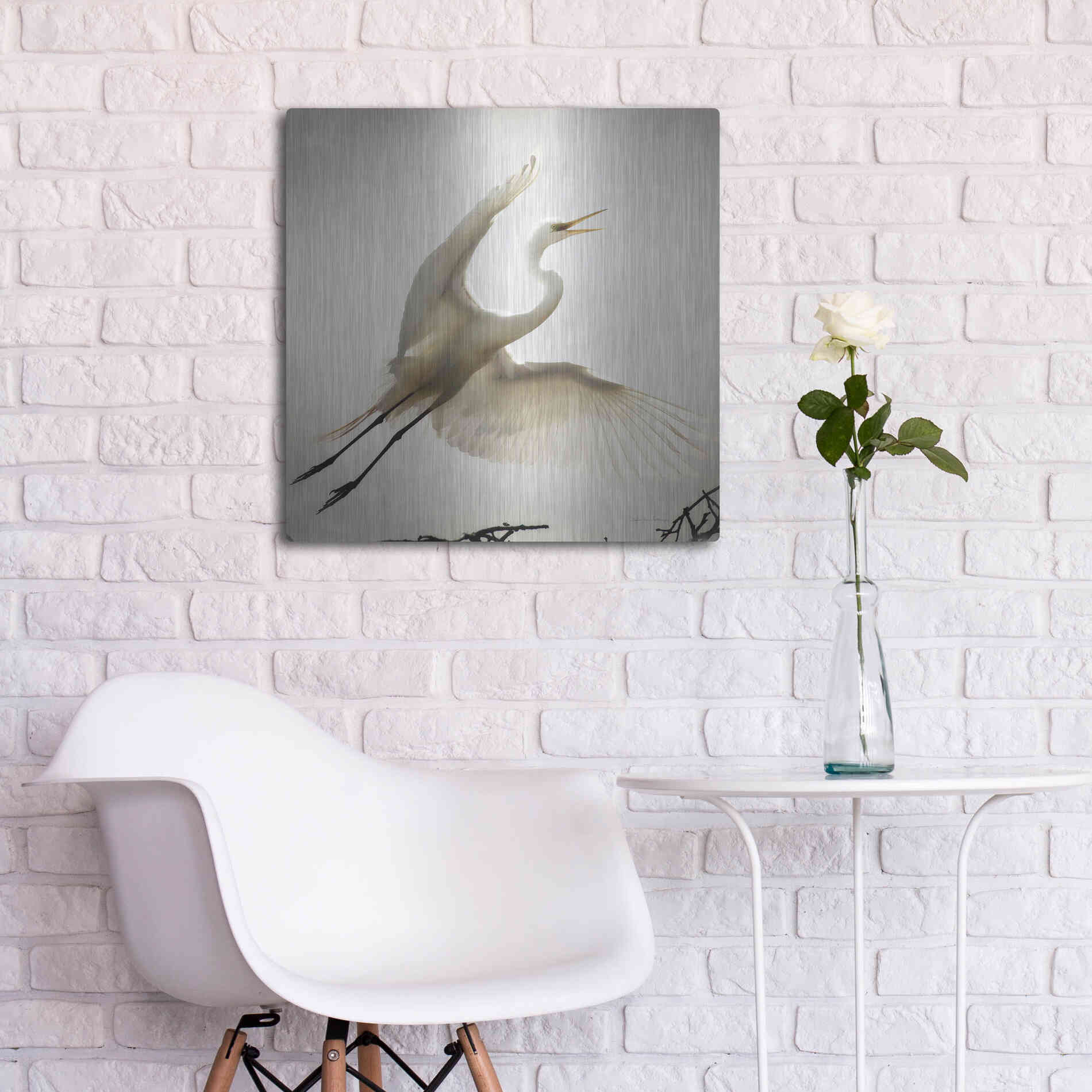 Luxe Metal Art 'Emergence' by Debra Van Swearingen, Metal Wall Art,24x24