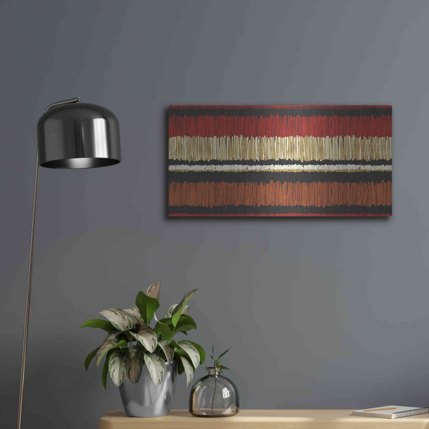 Luxe Metal Art 'Fresh Coffee Step 02B' by Veronique Charron, Metal Wall Art,24x12