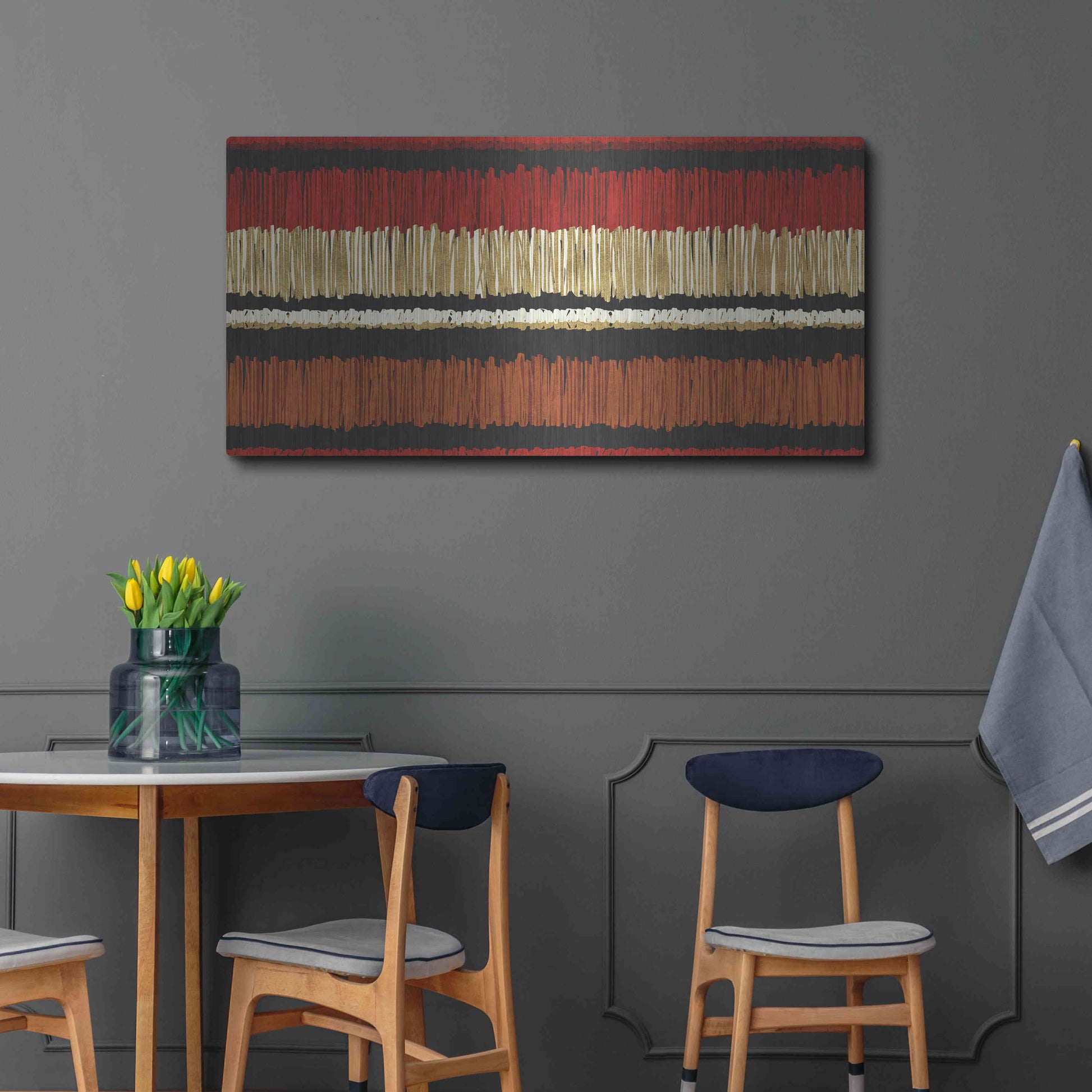 Luxe Metal Art 'Fresh Coffee Step 02B' by Veronique Charron, Metal Wall Art,48x24