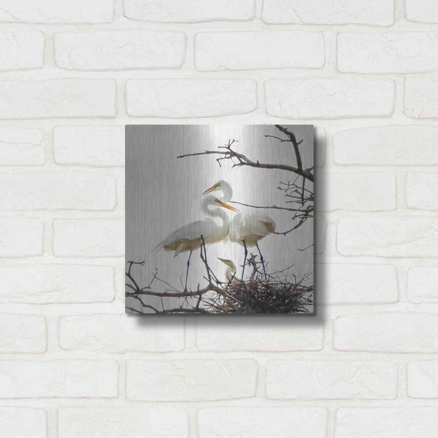 Luxe Metal Art 'Devotion' by Debra Van Swearingen, Metal Wall Art,12x12