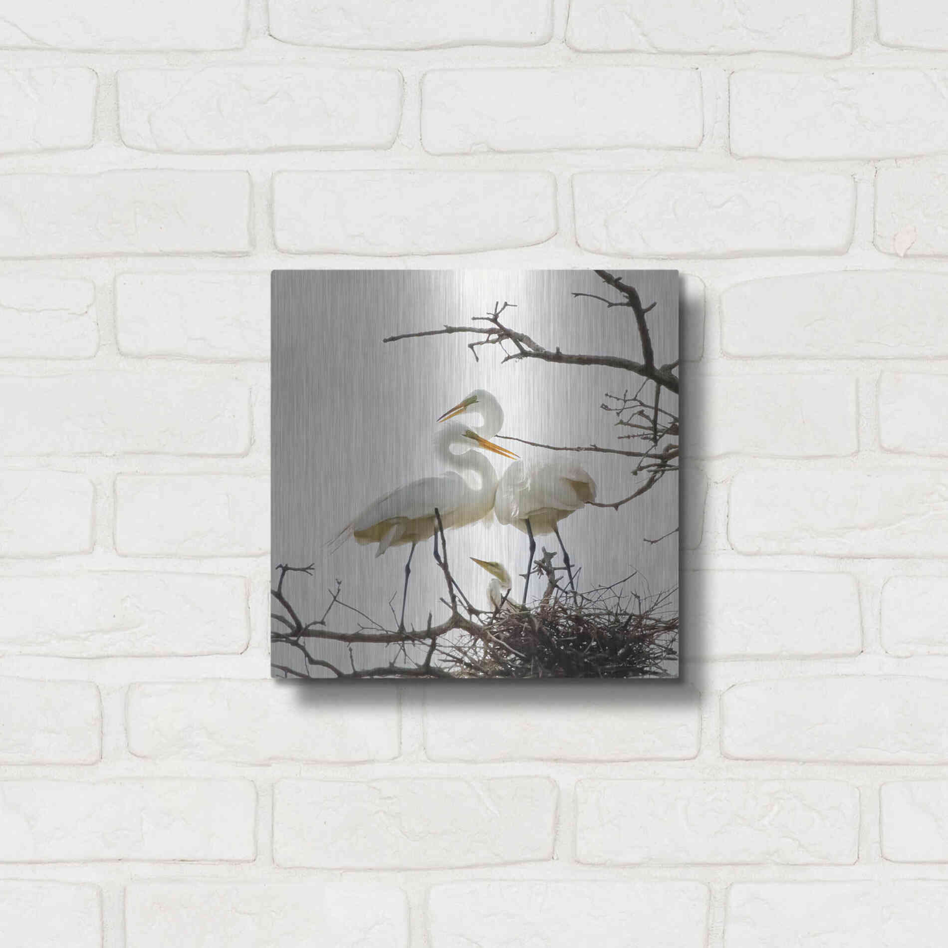 Luxe Metal Art 'Devotion' by Debra Van Swearingen, Metal Wall Art,12x12