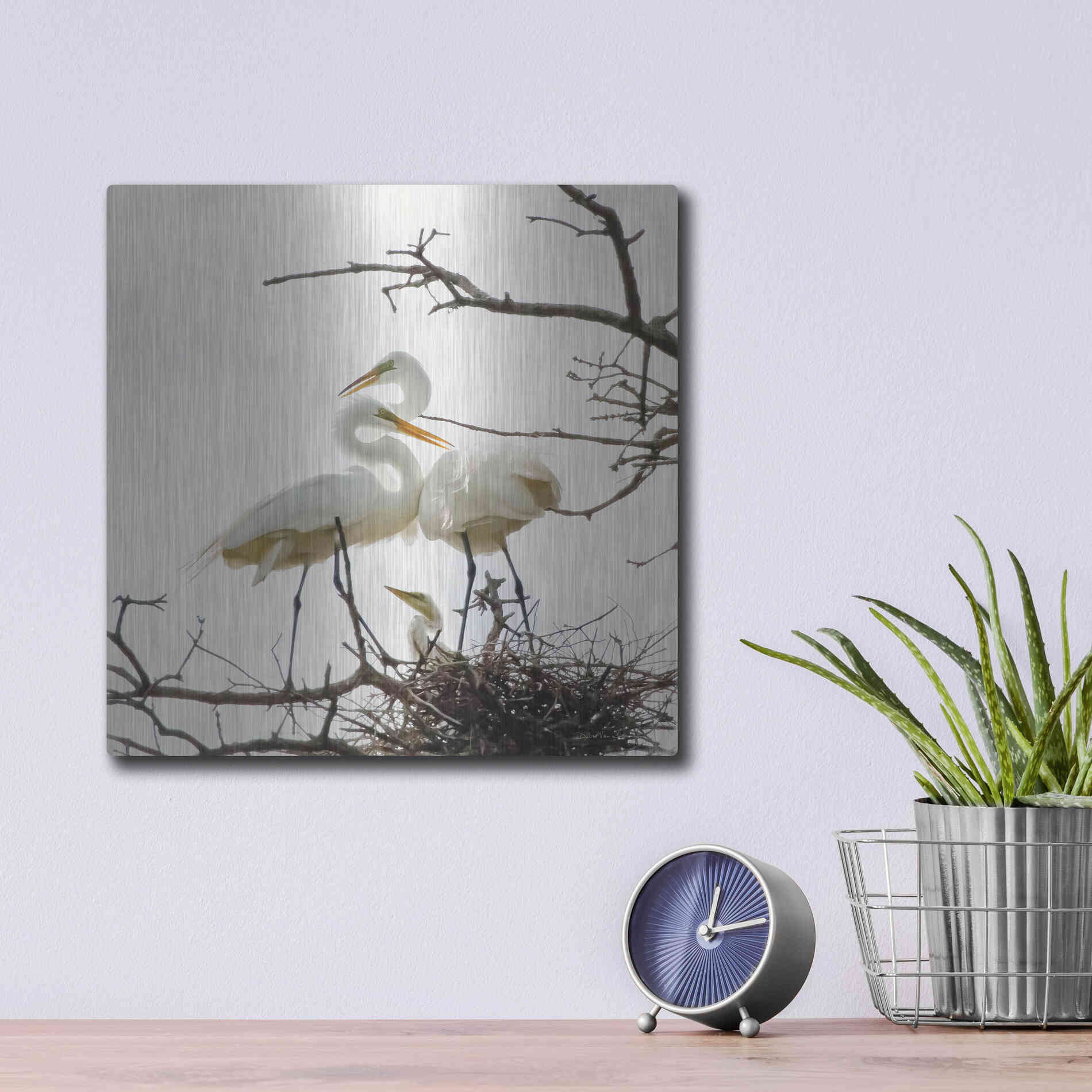 Luxe Metal Art 'Devotion' by Debra Van Swearingen, Metal Wall Art,12x12