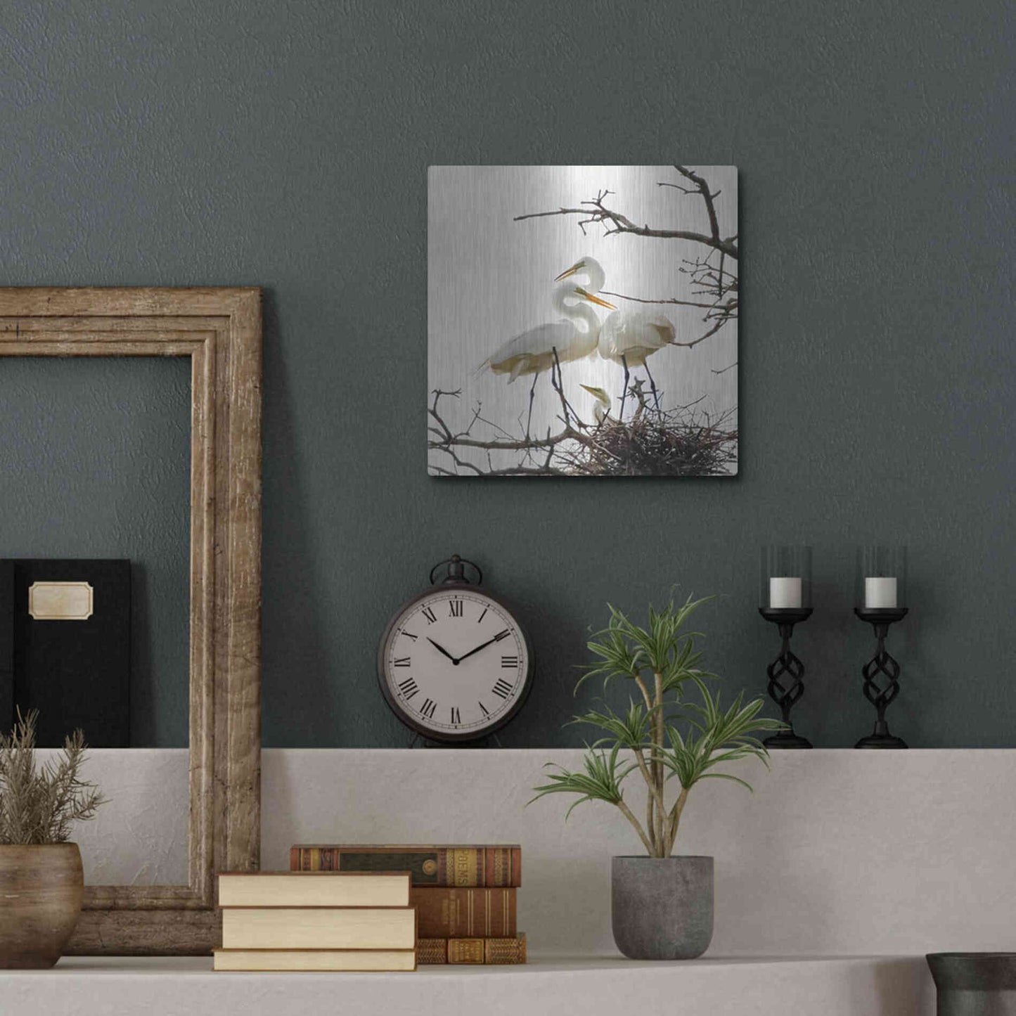 Luxe Metal Art 'Devotion' by Debra Van Swearingen, Metal Wall Art,12x12