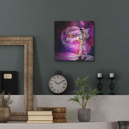 Luxe Metal Art 'Bitcoin to the Moon' Metal Wall Art,12x12