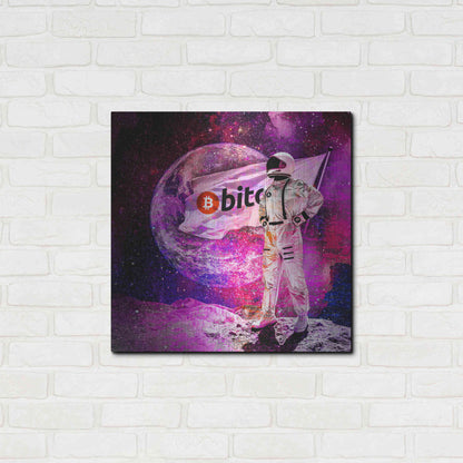 Luxe Metal Art 'Bitcoin to the Moon' Metal Wall Art,24x24