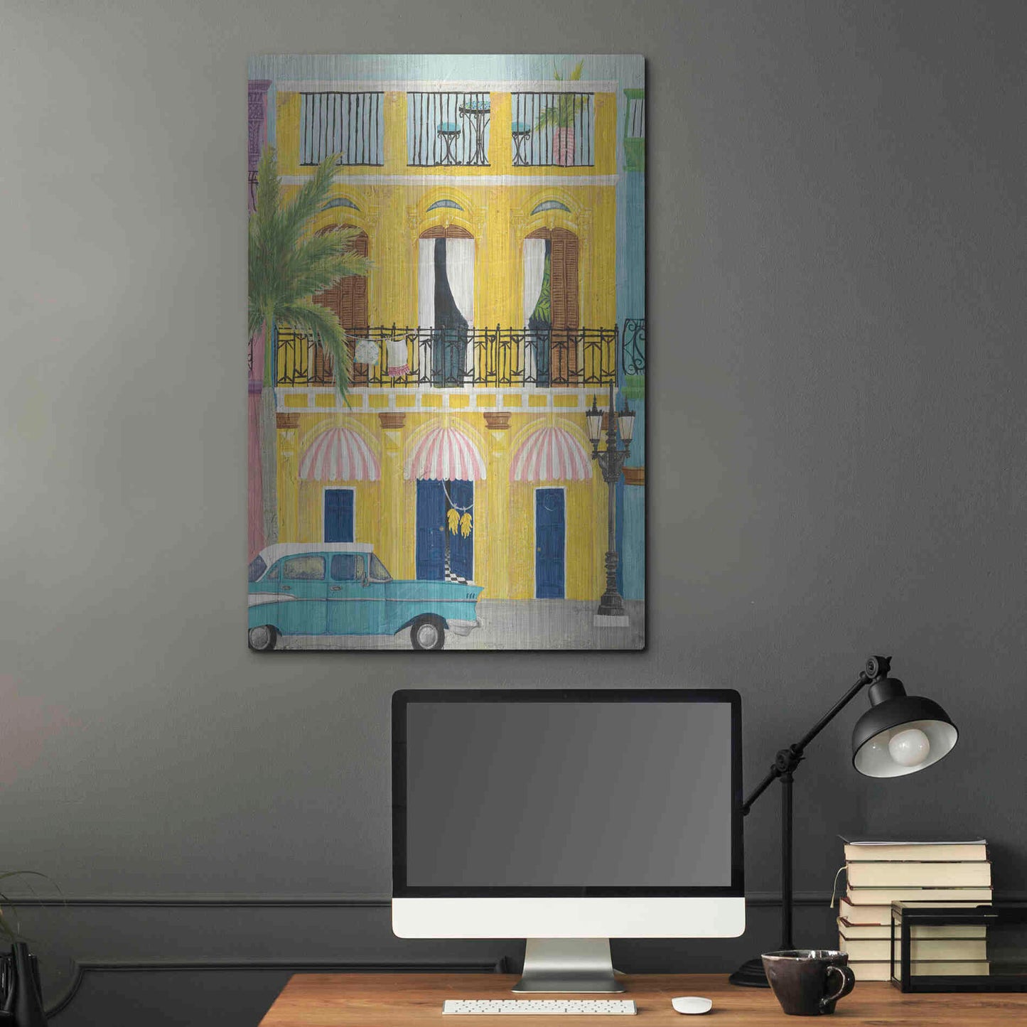 Luxe Metal Art 'Havana V' by Elyse DeNeige, Metal Wall Art,24x36