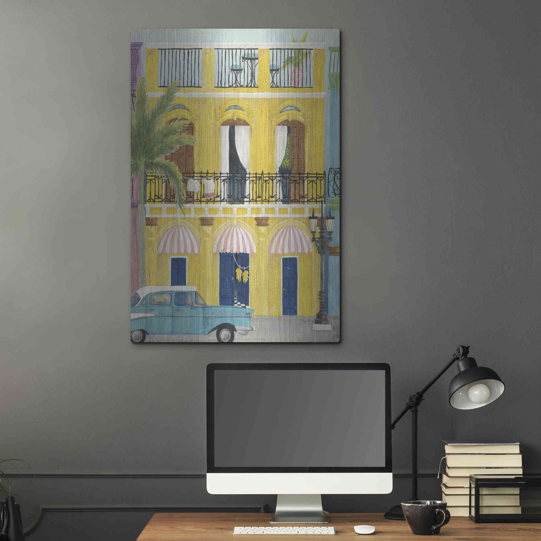 Luxe Metal Art 'Havana V' by Elyse DeNeige, Metal Wall Art,24x36