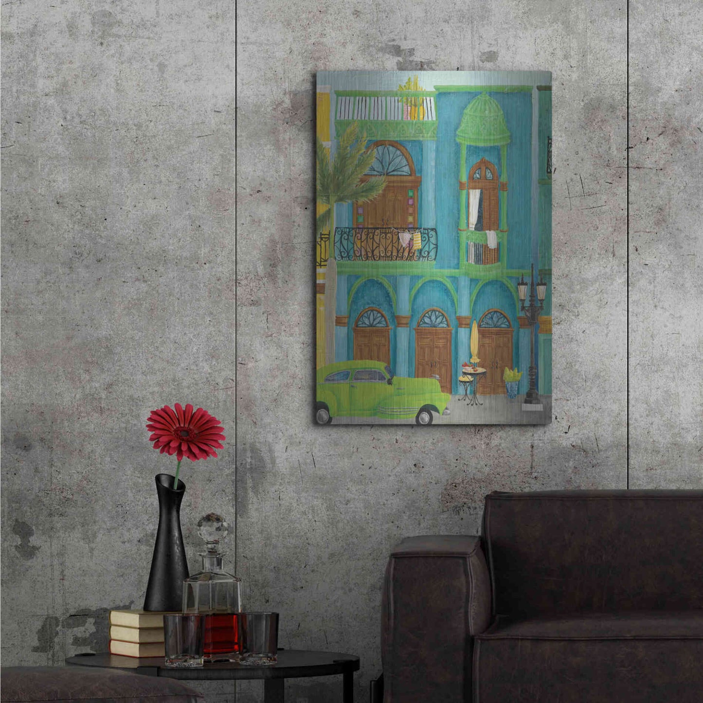 Luxe Metal Art 'Havana IV' by Elyse DeNeige, Metal Wall Art,24x36