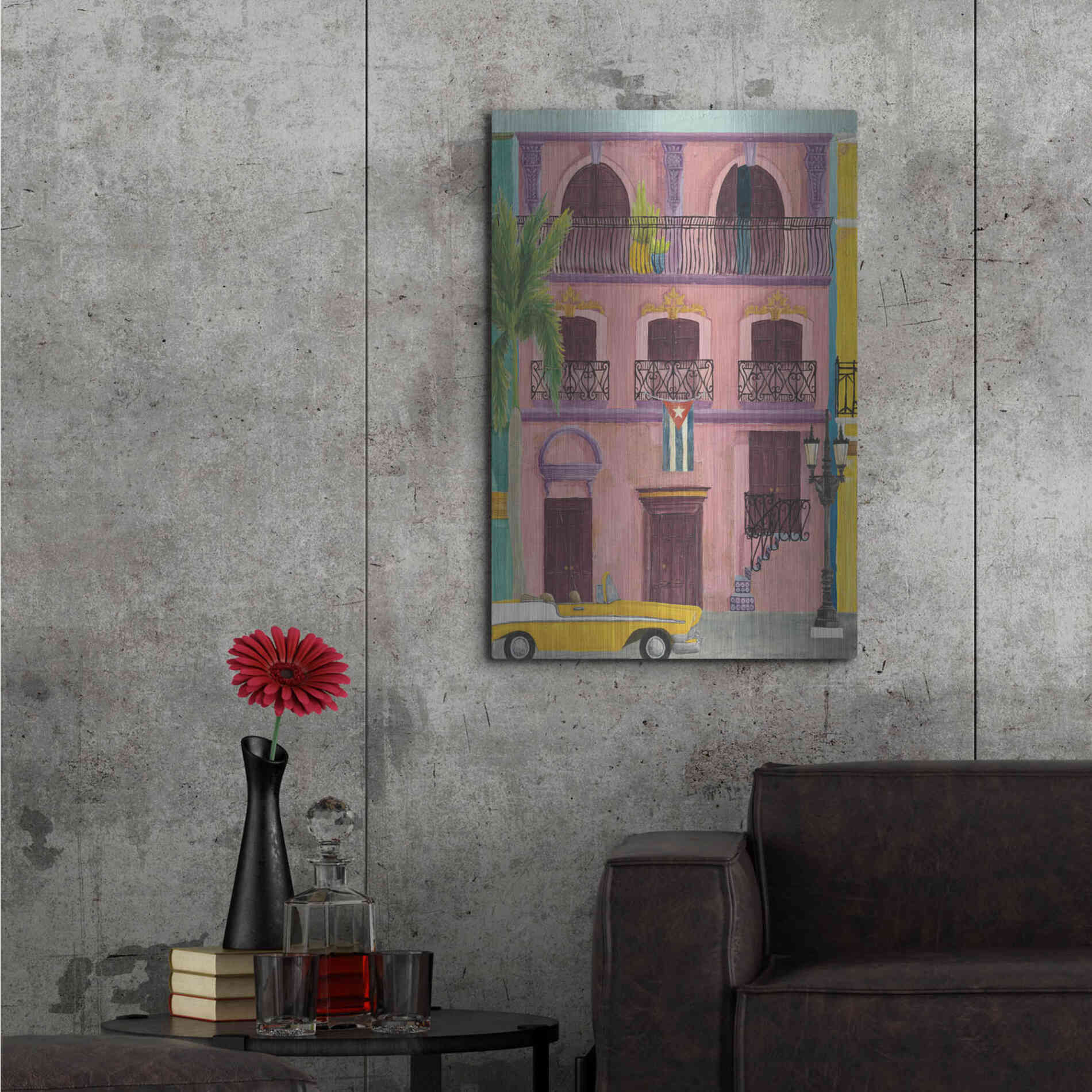 Luxe Metal Art 'Havana II' by Elyse DeNeige, Metal Wall Art,24x36