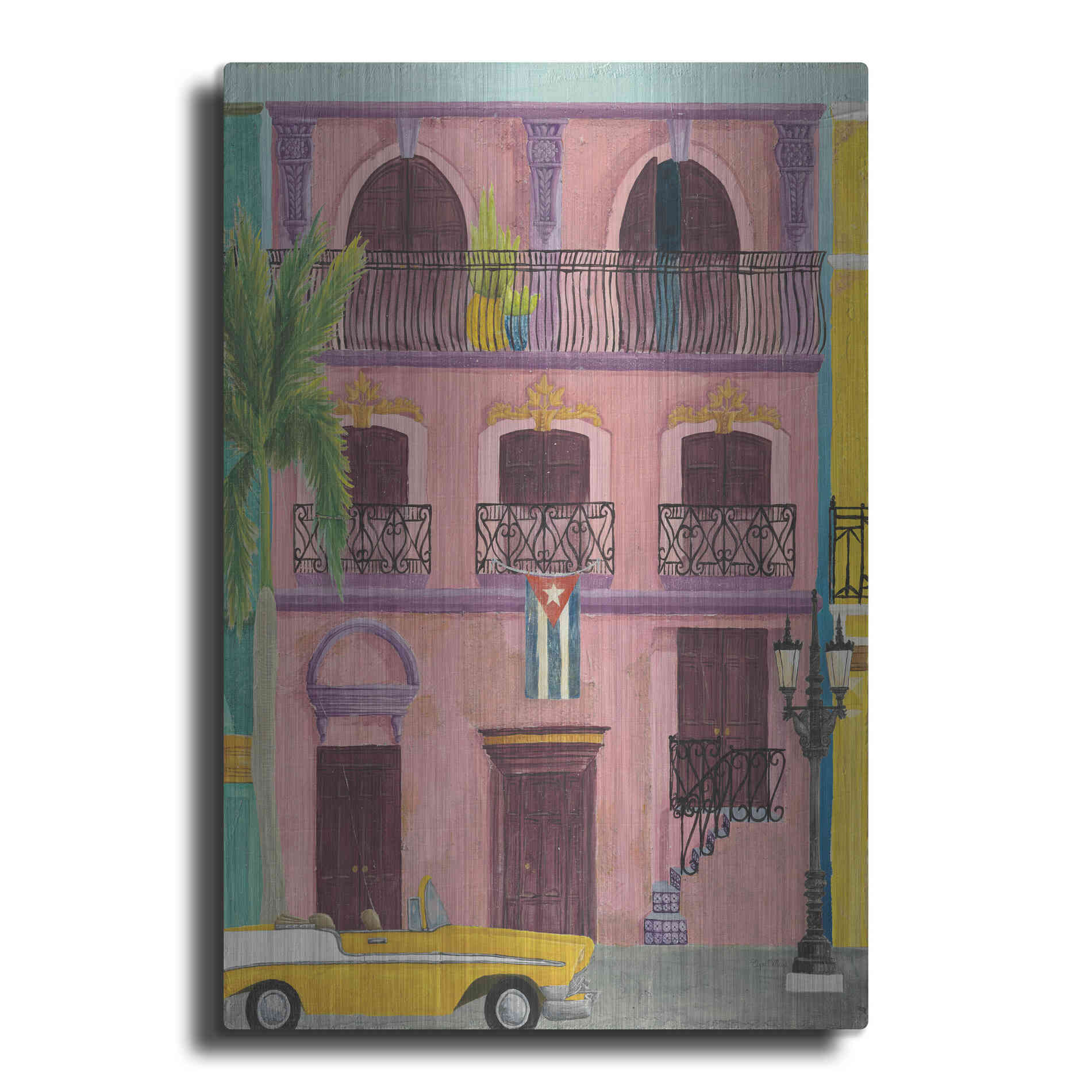 Luxe Metal Art 'Havana II' by Elyse DeNeige, Metal Wall Art