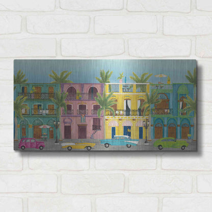 Luxe Metal Art 'Havana I' by Elyse DeNeige, Metal Wall Art,24x12