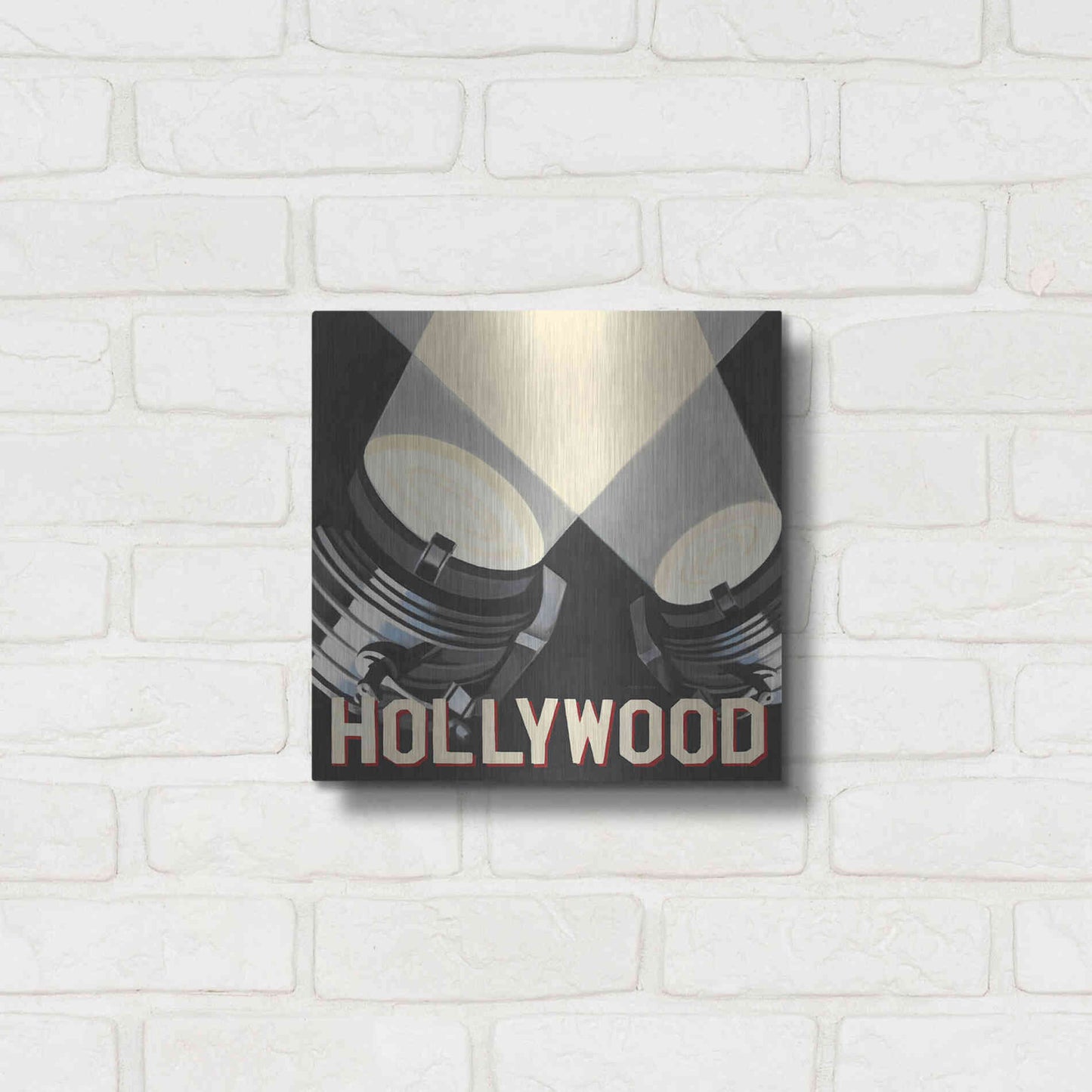 Luxe Metal Art 'Hollywood' by Marco Fabiano, Metal Wall Art,12x12