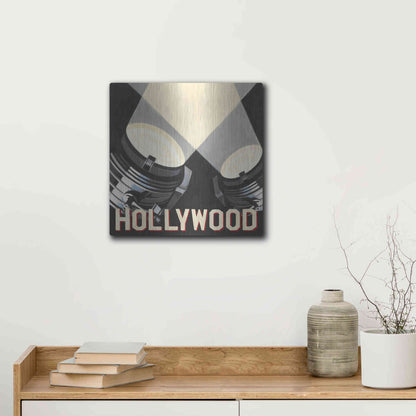 Luxe Metal Art 'Hollywood' by Marco Fabiano, Metal Wall Art,12x12