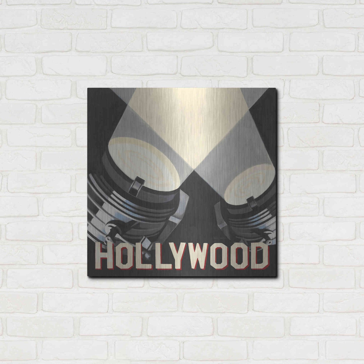 Luxe Metal Art 'Hollywood' by Marco Fabiano, Metal Wall Art,24x24
