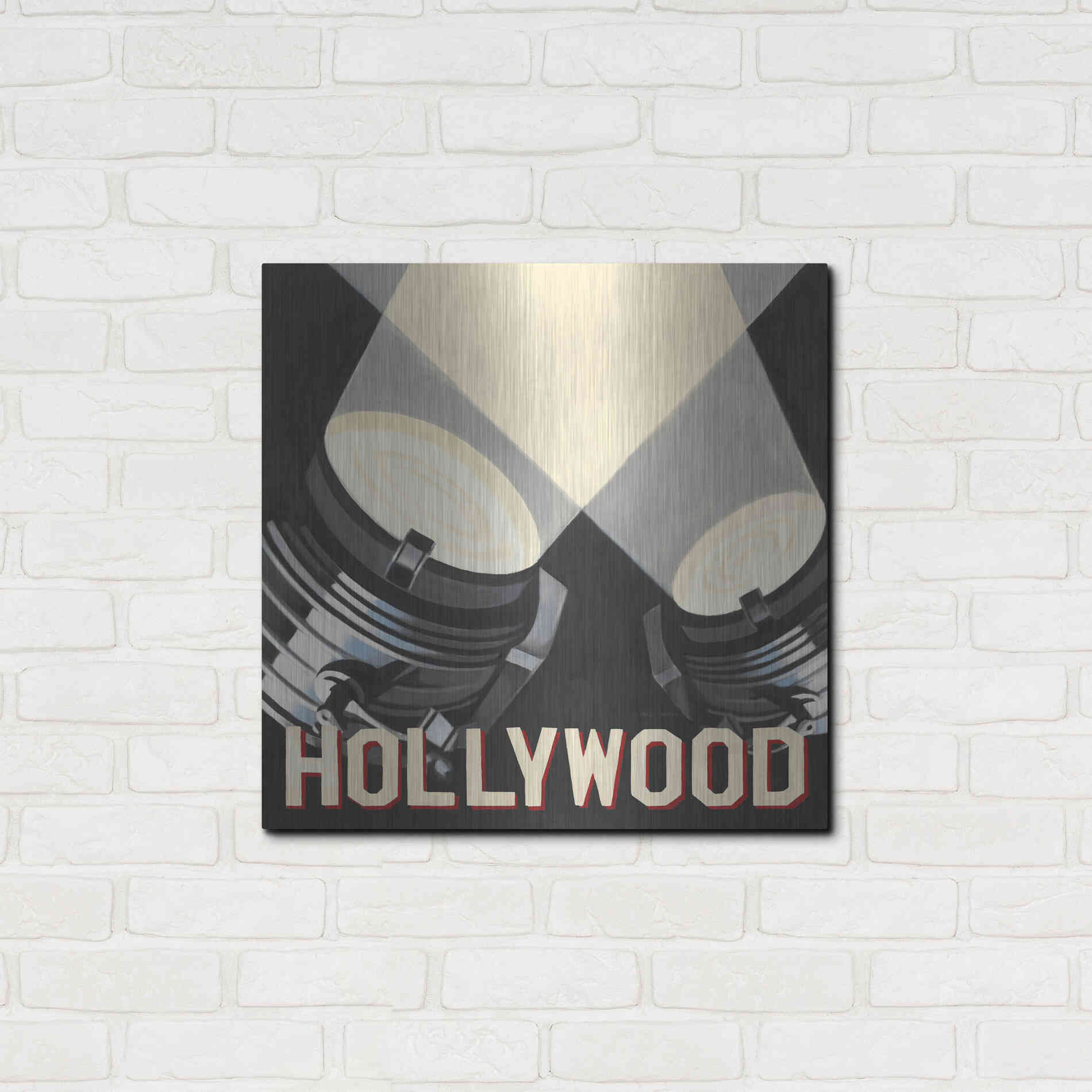 Luxe Metal Art 'Hollywood' by Marco Fabiano, Metal Wall Art,24x24