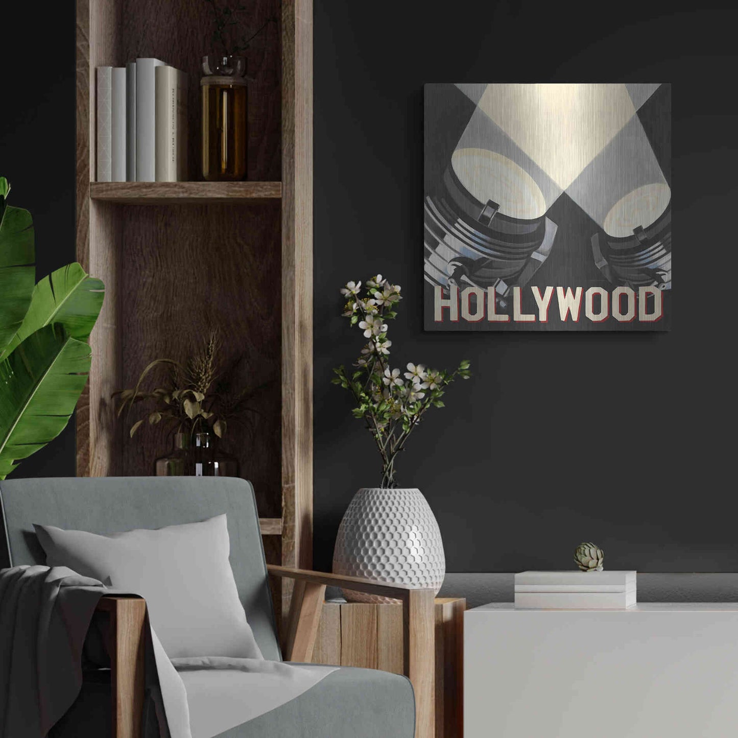 Luxe Metal Art 'Hollywood' by Marco Fabiano, Metal Wall Art,24x24