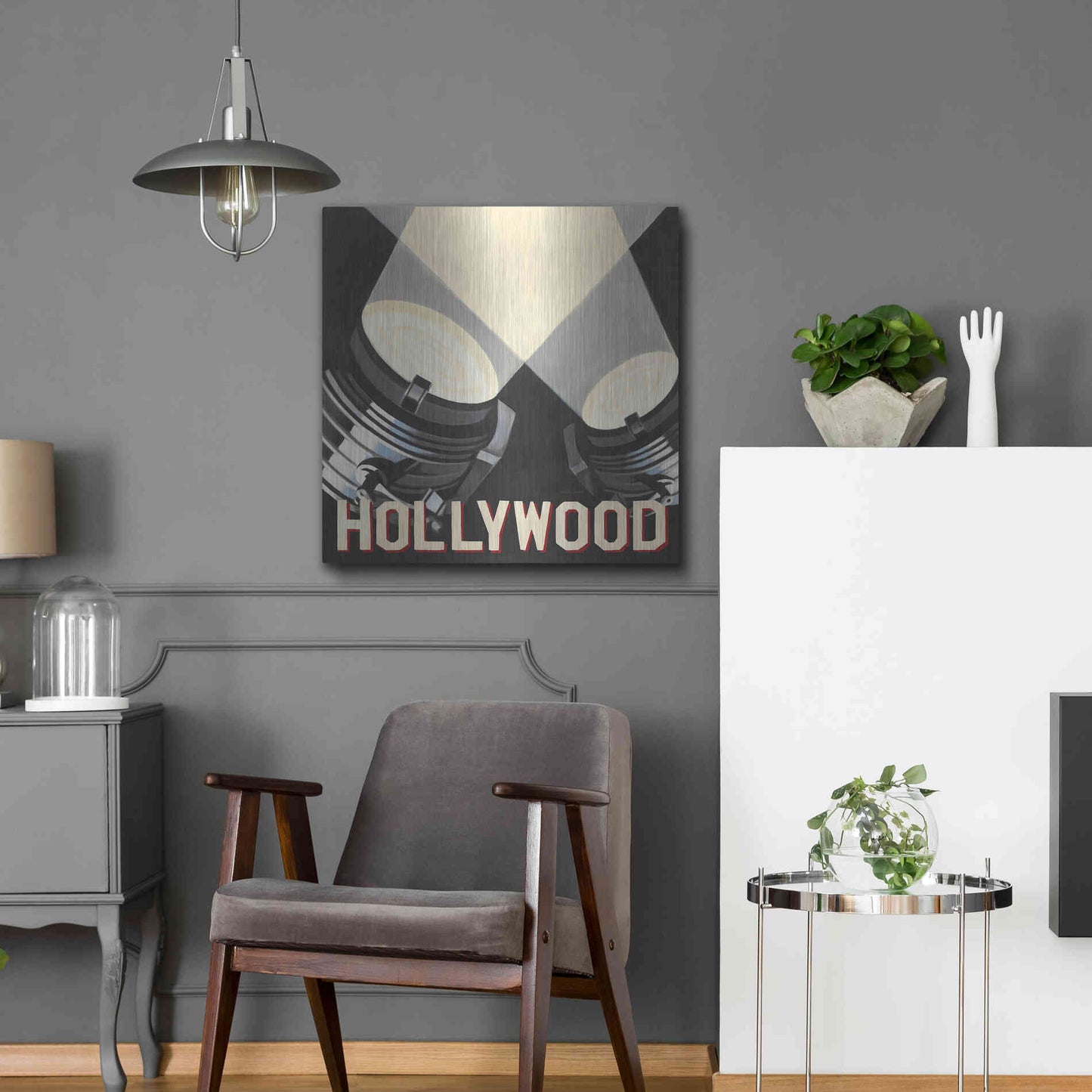 Luxe Metal Art 'Hollywood' by Marco Fabiano, Metal Wall Art,24x24